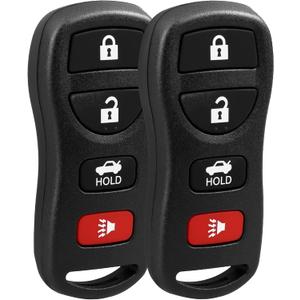 NPAUTO Key Fob Replacement for Nissan 350Z 2003-2009, Altima/Maxima 2002-2006, Sentra/Armada/Pathfinder/Versa/Quest, Infiniti G35 FX35 I35 QX56 - Keyless Entry Remote Control Key Fobs, KBRASTU15, 2Pcs