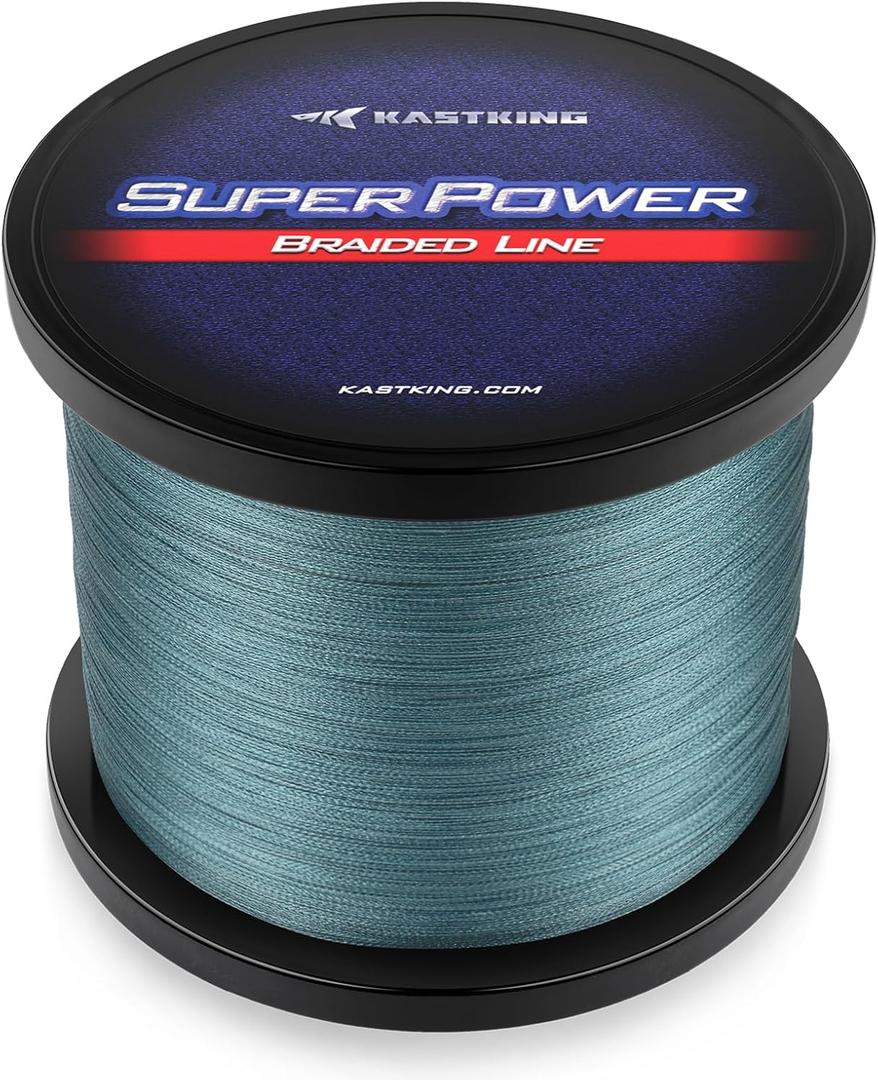 KastKing SuperPower Braided Fishing Line - Abrasion Resistant Braided Lines  Incredible Superline  Zero Stretch  Smaller Diameter  A Must-Have! (15lb(500 Yds), X4-Low-Vis Gray)
