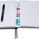 4 x 2026 Planner Journal with Yearly, Monthly, Weekly & Daliy Plan Pages, 24 Lined and 24 Dotted Pages, 8.5" x 5.75" Medium A5 Size (Black without pen)