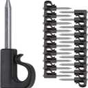 SELEWARE 20 Pieces Q-Hanger, Home Christmas Lights Hanger Hooks for Easy Release Outdoor Wire and Fairy Lights, Heavy Duty 40 LB Capacity (Black)