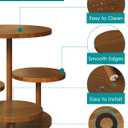 4 Tier Cupcake Tower Stand for 50 Cupcakes, 360° Rotating Wood Cake Stand, Elegant Shabby Chic Cake Stand for White Wedding, Bridal Shower, Baptism & Classy Dessert Table Display, White