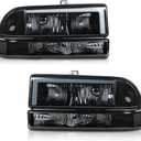 ALLGOOD LED Headlight Assembly Fit Chevy Blazer S10 1998‑2005
