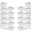 Besseto 20Pack 6.6Ft/2M White LED Aluminum Channel,LED Strip Light Diffuser Aluminum Channel Profile Housing Extrusion for Under Cabinet Counter and Stairs (White-20Pack 6.6ft)