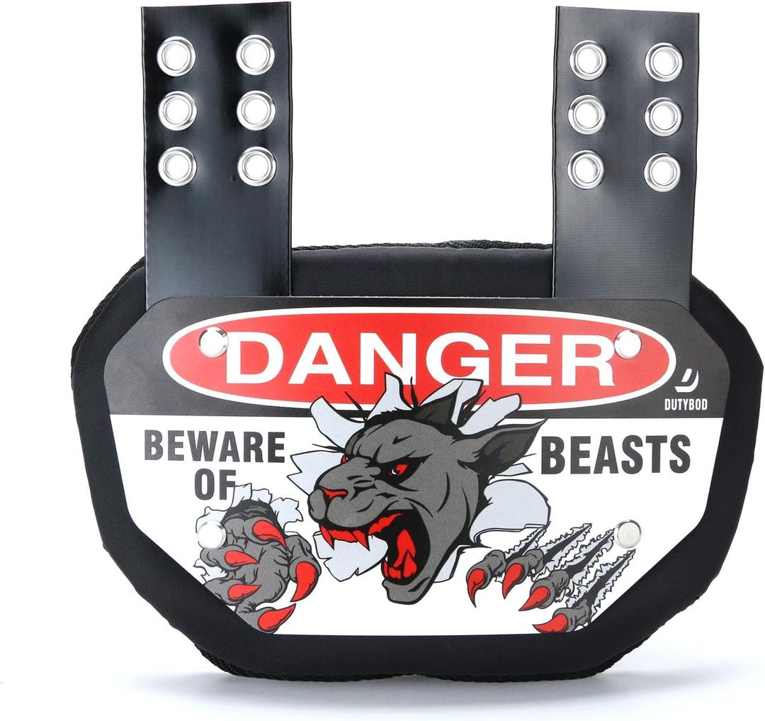 Football Back Plate Lower Back Rear Back Bone Protector Shield Backplate for Youth & Adult, Size: Beasts-Adult & Youth