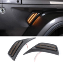 Voodonala for Jeep JL LED Fender Marker Lights,Side Turn Signal Lamp LED Amber Blinker Turn Signal Lights Mudguard Indicator Light for 2018-2026+Jeep Wrangler JL JLU Gladiator JT Accessories,Smoke 2pc
