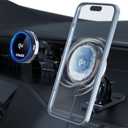 Qi2 Wireless Car Charger, Magnetic Car Charger for iPhone, Rapid Cooling Drop, 15W Fast Charging, Strong Magnetic Hold, 360 Adjustable Angle with Air Vent/Dashboard Mount,Compatible with iPhone12-16 (Black)