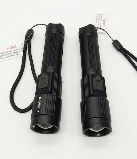 Tactical LED Flashlight with Adjustable Zoom, High-Powered Portable Handheld Flashlight for Camping and Emergency Use, 2-Pack
