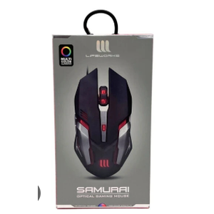 LifeWorks Samurai Optical Gaming Mouse Multi Color