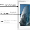 24x36 Poster Frame, Display Pictures 20 x 30 with Mat, White