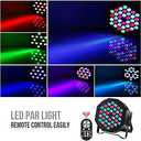 U`King LED Par Lights DJ Stage Light Corded RGB 36 LED with Sound Activated Remote Control DJ Uplighting for Wedding Party Club Christmas Stage Lighting (2 Packs)