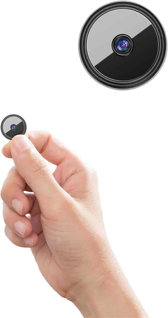 Only 0.9 inch! Hidden Camera with Audio/Video. Mini Small Camera. Spy Hidden Cameras for Home Indoor Use Spy Cam with Night Vision and Motion Detection Baby Monitor Small Mini Wireless Outdoor