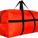 Extra Large Storage Duffle Bag with Zippers and Handles, Big Foldable Duffle Bag for Travel (Orange)