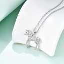 luomart Girls Horse Necklace Gifts,Little Rainbow Horse Jewelry for Women,Initial Letter Necklaces Pendant for Teen Girls Horse Lovers