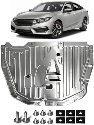 HuoSheng auto parts Engine Splash Shield for Honda Civic 2016 2017 2018 2019 2020 2021 Under Engine Splash Guard Protection Mud Flaps Stainless Steel OE/OEM:74110-TBA-A00,74110TBAA00
