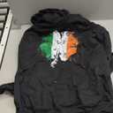 Distressed Shamrock Irish flag St.Patrick's Day Ireland Pullover Hoodie, XL