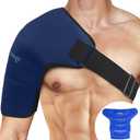 NEWGO Large Shoulder Ice Pack Rotator Cuff Cold Therapy Reusable Cold Pack Shoulder Ice Wrap for Pain Relief, Recovery After Surgery, Swelling - Large Blue