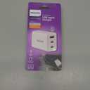 Philips iPhone Charger Fast Charging, 65W USB C Charger, 3-Port GaN USB C Charger Block with USB A and USB C, Foldable Fast Wall Charger for iPhone 16 Series, 15 Series, iPad Pro, White, DLP3653W/37