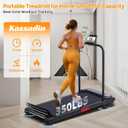 KASSADIN Walking Pad with Handle Bar, 2026 Upgrade Portable Small Treadmill with Handles for Home Small, 3.0HP Under Desk Walking Pad Treadmill with Incline, 0.6-7.6MPH, 350LBS
