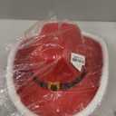 Led Flashing Christmas Red Santa Clause Western Holiday Light Up Hat For Halloween Costume Party Birthday Christmas