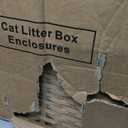 Cat Litter Box Enclosure with Soft Litter Mat; Hidden Cat Washroom Furniture with Door; Handwoven Rattan Kitten House with Large Space; Pet Crate for Living Room, Bedroom, Balcony (Natural) (30.3'' L x 18.2'' W x 24.2'' H)