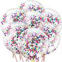 Sumind 10 Pack 36 Inch Jumbo Confetti Sequin Balloons Rainbow Multicolor Giant Latex Balloons with Glitter for Birthdays, Weddings, Engagements, Christmas, Parties & Event Decor(Metallic Colors)