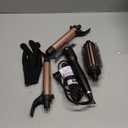 Automatic Rotating Curling Iron Set, 3 in 1 Dual Voltage Ceramic Wand with 1" 1.25" 1.5" Barrels, Ionic Technology, 3 Heat Settings, Fast Heating for Beach Waves & Travel