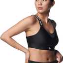 Under Armour Womens Infinity High Impact Sports Bra, (001) Black / / White, Small D-DD