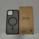SUPFINE Magnetic for iPhone 14 Case & iPhone 13 Case (Compatible with MagSafe)(Military Grade Drop Protection) Translucent Matte Shockproof Phone Cover,Black