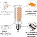 2 Pack E11 LED Bulb Not-Dimmable Mini Candelabra Bulbs/for Ceiling Fan, Chandelier Lighting, Pendants, Table Lamps,S3108 Replacement Q75CL/MC -JD T4 E11 Mini Candelabra Base (Cool White)