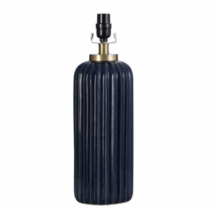 Deep Blue Antique Brass Table Lamp