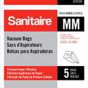 Sanitaire MM Premium Paper Bag (Pack of 5), Fits Models S3680 & SC3680 Canister Vacuums, 63253A, White