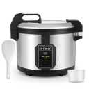 SYBO Commercial Rice Cooker and Warmer, 60 Cups Cooked (30 Cup Uncooked) Large Rice Cooker with Hinged Lid, Non-Stick Insert Pot, Stainless Steel Exterior