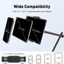 AboveTEK Tablet Stand Holder for Desk & Bed, Aluminum iPad Holder Arm with 360 Rotating Clamp, Adjustable Phone Stand Compatible with 4.7"-13.5" iPad Pro/Air/Mini, iPhone, Galaxy Tab- Black