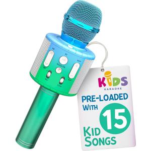 Move2Play, Kids Karaoke Microphone | Includes Pre-Loaded Songs & Bluetooth | Kids Birthday & Easter Gift | Toy for All Ages 2, 3, 4, 5, 6+ Year Old Girls, Boys & Toddlers