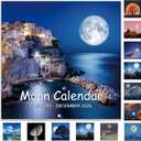 2026 Calendar - Wall Calendar 2026, 2026 Moon Calendar from Jan. 2026 - Dec. 2026, 12" x 24" (Open), 12-Month Wall Calendar, Perfect for Office & Home - Moon