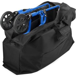Upgraded Rollator Travel Bag, 840D Extra-Large Wheelchair Travel Bag, Carry Bags with Padded Straps for Folding Rollator Walkers, Transport Chairs, Car and Airplane TSA Traveling (37L X 29H X 14W)