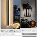 2-Pack Outdoor Modern Wall Lights, 3000K Exterior Lighting Fixture, 31.5in