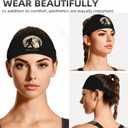 Black and Gold Swirl Liquid Ink Marble Workout Headbands Fashion Sports Sweatbands Yoga Hairbands for Fitness Athletic Non Slip Wicking Headscarf for Men Womens Girls Summer Accessories Elastic Bands (One Size, Funny Bigfoot Sasquatch Full Moon)