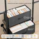 Wall Mounted Clothes Rack with 2 Drawers, 3 Row Expandable Closet