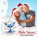 8 x Whale Tail 2025 - Double Sided Ceramic Ornaments for Christmas Tree Decorations, Present for Animal Lover, Hanging Decoration, Whale Gifts for Women, Friend, Family, Coworker