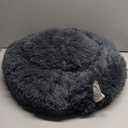 WESTERN HOME WH Calming Dog & Cat Donut Cuddler, Anti-Anxiety Warming Cozy Soft Round Bed, Fluffy Faux Fur Plush Cushion for Small Medium Dogs and Cats (20")