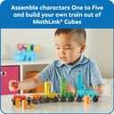 hand2mind Numberblocks Express Train MathLink Cubes Activity Set, Preschool Learning Activities, Train Toy, Counting Blocks, Number Toys, Kids Educational Toys, Math Manipulatives for Preschoolers