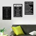 Motivational Wall Art Office Decor Inspirational Entrepreneur Quotes Picture Prints Success Motto Positive Affirmation Posters for Living Room Workplace Artwork Framed [48''W x 24''H]