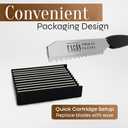 Facn Professional Hair Styling Razor Replacement Blades, Faether Razor Blades for Thinning Texturizing Layering Cutting Hair, Premium Platinum Japanese Stainless Steel for Salon Hairstyling- 10 Count