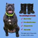 VALFRID Waterproof Grip Dog Shoes,Anti-Slip Dog Socks Boots,Zipper Dogs Booties Paw Protectors for Hardwood Floor,Indoor and Outdoor for Small Medium Large Dogs Black