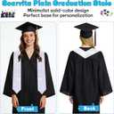 3 x 72 Inch Plain Graduation Stole for Adults, Satin Blank Graduation Sash Class of 2026 for High School & College