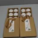 Foraineam Ceramic Sake Tea Cups Set of 10, Premium White Pottery Asia Japanese Teacups, 1.5 Ounces / 45ml Tiny Sake Cup Set Kungfu Style Tea Accessories with Handcraft Gift Box Packaging