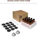 12Pcs 1oz Amber Glass Bottles - 30ML Small Glass Jars with Black Lids Empty Boston Bottle,Dispensing Bottles for Homemade Vanilla Extract, Essential Oils, Herbal Medicine (12)