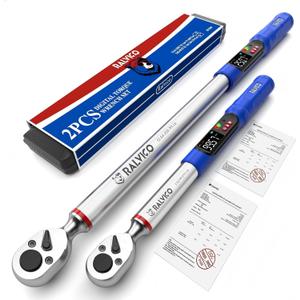 Digital Torque Wrench Set 1/2 & 3/8 Drive for Motorcycle Car Engine