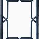 Bamboo-Look Solid Wood Window Pane Mirror 23" X 31" - Blue